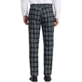 thumbnail image 3 of Lars Amadeus Men's Plaid Regular Fit Flat Front Classic Elastic Waist Suit Pants, 3 of 6