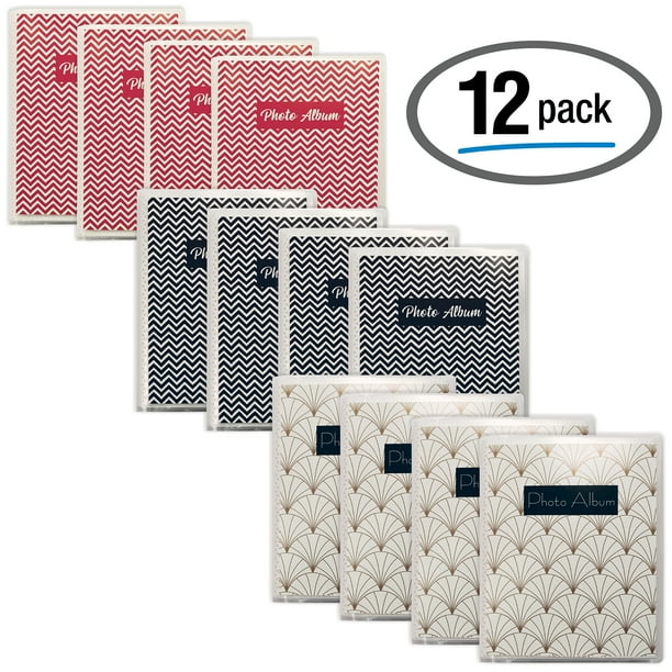 48 Photo Mini Photo Album, 4 x 6 Inch, Pack of 12, Clear View Cover
