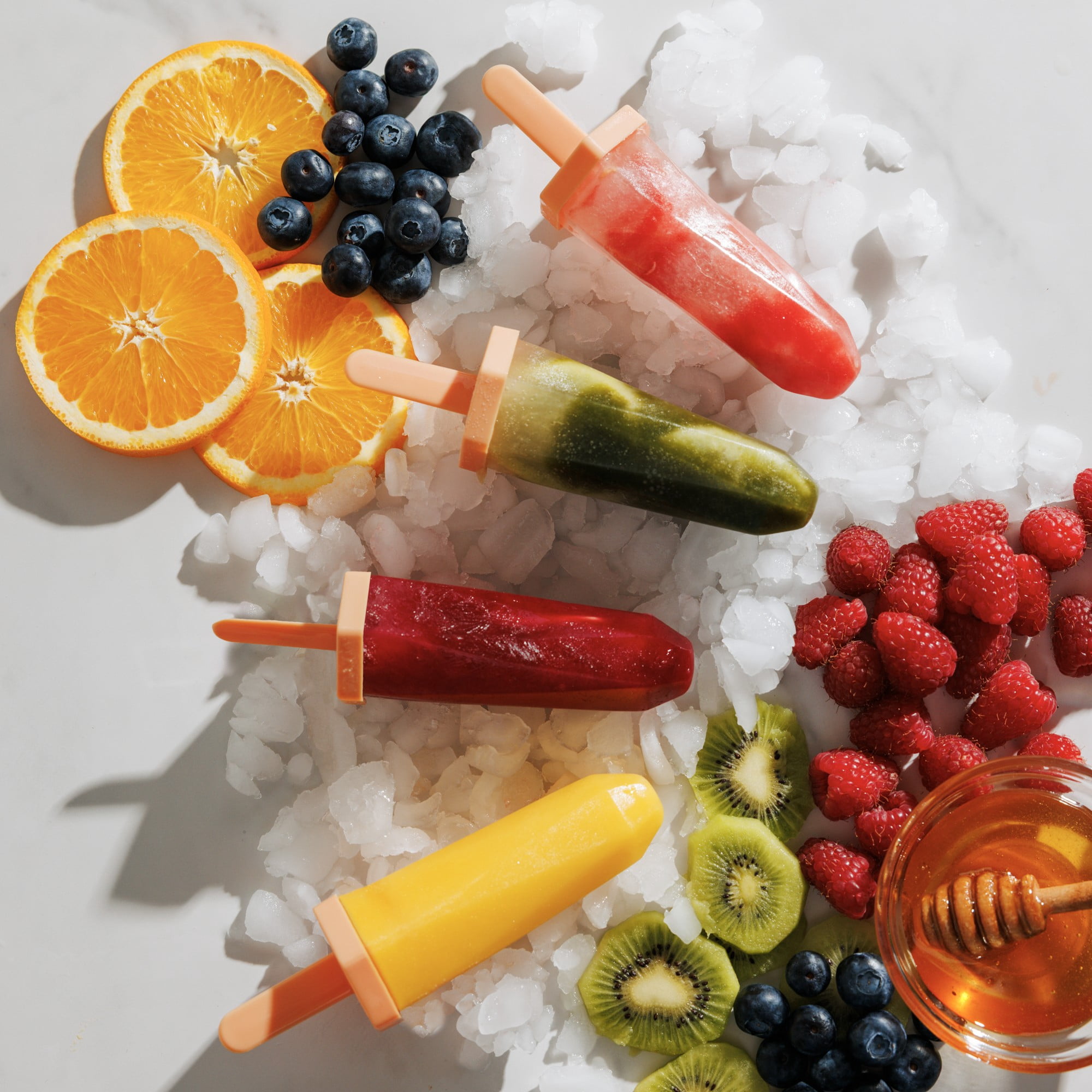 Thyme & Table 4-Well Silicone Ice Pop Mold - Orange