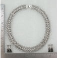 thumbnail image 6 of Faship Clear Crystal Panther Link Choker Necklace Earrings Set, 6 of 6