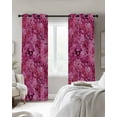 thumbnail image 2 of Pink Cherry Blossom Black Out Curtains 54 Inch Long, Short Curtains for Small Window, Spring Flowers Modern Abstract Art Room Darkening Farmhouse Window Curtains for Kitchen Bedroom 42"x54" 2 Panels, 2 of 8