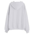 thumbnail image 5 of Mohiass Button Up Y2K Hoodies for Women Casual Oversized Hooded Sweatshirt Long Sleeve Trendy Athletic Jackets with Pockets White M, 5 of 9