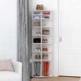 Motorized Closet Rack Rotating Shoe Rack Tower, Spinning Shoe Display, 360 Shoe Rack Storage ...