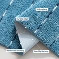 thumbnail image 5 of Sleep Zone Bathroom Rugs Bath Mat Set of 2 Ultra Soft surface Striped Space-Dyed, Non-Slip Backing, Bath Mats with U-Shaped Toilet for Bathroom Floor, Tub and Shower, Blue, 5 of 7
