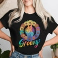 thumbnail image 2 of Groovy Peace Sign Tie Dye Hippie Women T-Shirt - Retro 60s Hippie Tee - Colorful Tie-Dye Apparel - Peace and Love Graphic Shirt - Boho Festival Gift, 2 of 3