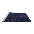thumbnail image 2 of Ahgly Company Machine Washable Indoor Rectangle Patchwork Blue Transitional Area Rugs, 2' x 5', 2 of 4