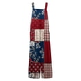 thumbnail image 7 of JULMCOMO 4th of July Jumpsuits for Women 1776 Plus Size Wide Leg Independence Day Rompers Stars Stripes Sleeveless American Flag Jumpsuits with Pockets Multicolor 3XL, 7 of 7