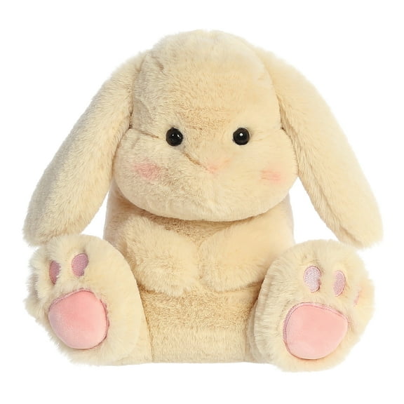 Aurora 82070 9 in. Vibrant Spring Toe Bean Besties Bunny Decorative Charm Endless Fun Stuffed Animal Plush Toy, Beige