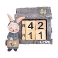 thumbnail image 3 of Bunny Cabin Calendar, Exquisite Beautiful Cartoon House  Ornament DIY Composite Wood  For Office For Living Room For Study For Bedroom, 3 of 8