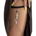 thumbnail image 1 of Cadena de Pierna para Mujer MADIOLA Cadena de Muslo para Falda Vestido Shorts Verano Playa Hojas Plateadas, 1 of 6