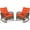 2 PCS Orange, variant on VIVIJASON Outdoor Wicker Rocking Chair, Patio Rattan Rocker Chair with Cushions & Steel Frame, All-Weather Rocking Lawn Wicker Furniture for Garden Backyard Porch (Navy Blue)