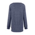 thumbnail image 4 of Sweatshirt for Women Women's Fashion Round Neck Ruffle Solid Color Long Sleeve Casual Pullover Top, 4 of 4