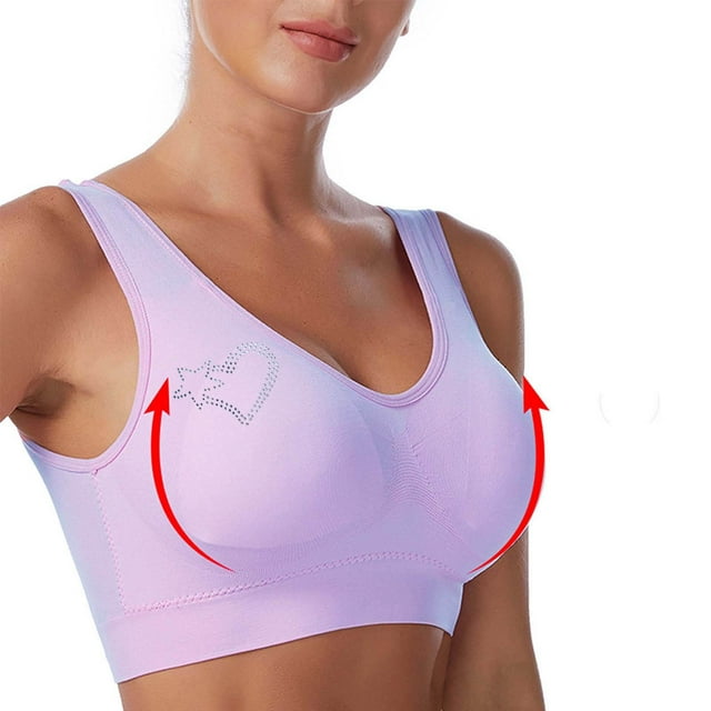 Women's Wireless Nursing Bra Seamless Sleep Comfort, Removable Padding U-Back Support Maternity Breathable Everyday