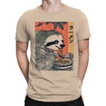 thumbnail image 2 of Ukiyo Block Print Sloth Ramen Art Men's Off-White T-shirt, 2 of 3