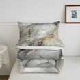 thumbnail image 5 of Grey Gold Marble Bedding Set Twin Size For Women Men,Abstract Marble Texture Comforter Sets Bronzing Sequins Marbling Down Comforter,Gray Retro Marble Art Bed Set, 5 of 7