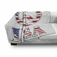 thumbnail image 3 of Groovy Soft Flannel Fleece Throw Blanket, Modern Peace Sign USA Flag Color Design Hippie Freedom Pacifist Theme, Cozy Plush for Indoor and Outdoor Use, 60" x 80", Violet Blue White, by Ambesonne, 3 of 6