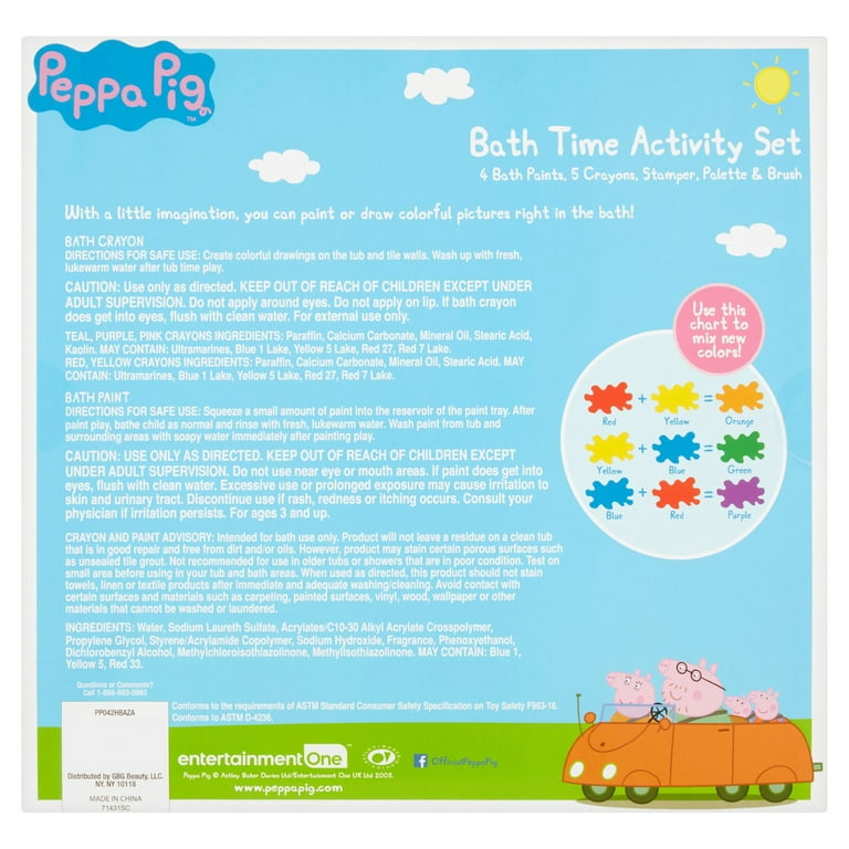 Peppa Pig Bath Time Paint Activity Set, 12 Pieces Reviews 2024