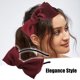 thumbnail image 2 of diadema con lazo de satén, diadema de moda para mujer, rojo vino, 0,31 pulgadas de ancho., 2 of 7