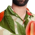 thumbnail image 5 of Peach Men's Short Sleeve Spread Collar Beach Shirts Casual Printed Button Down Unisex Summer Tops, 5 of 6