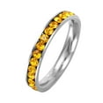 thumbnail image 4 of Stainless Steel Eternity Band November Yellow Cubic Zirconia Jewelry Female Male Unisex Size 5, 4 of 4