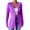 Purple, variant on Womens V Neck Single Button Long Sleeve Cardigan Lightweight Knit Open Front Jacket XL Size Purple