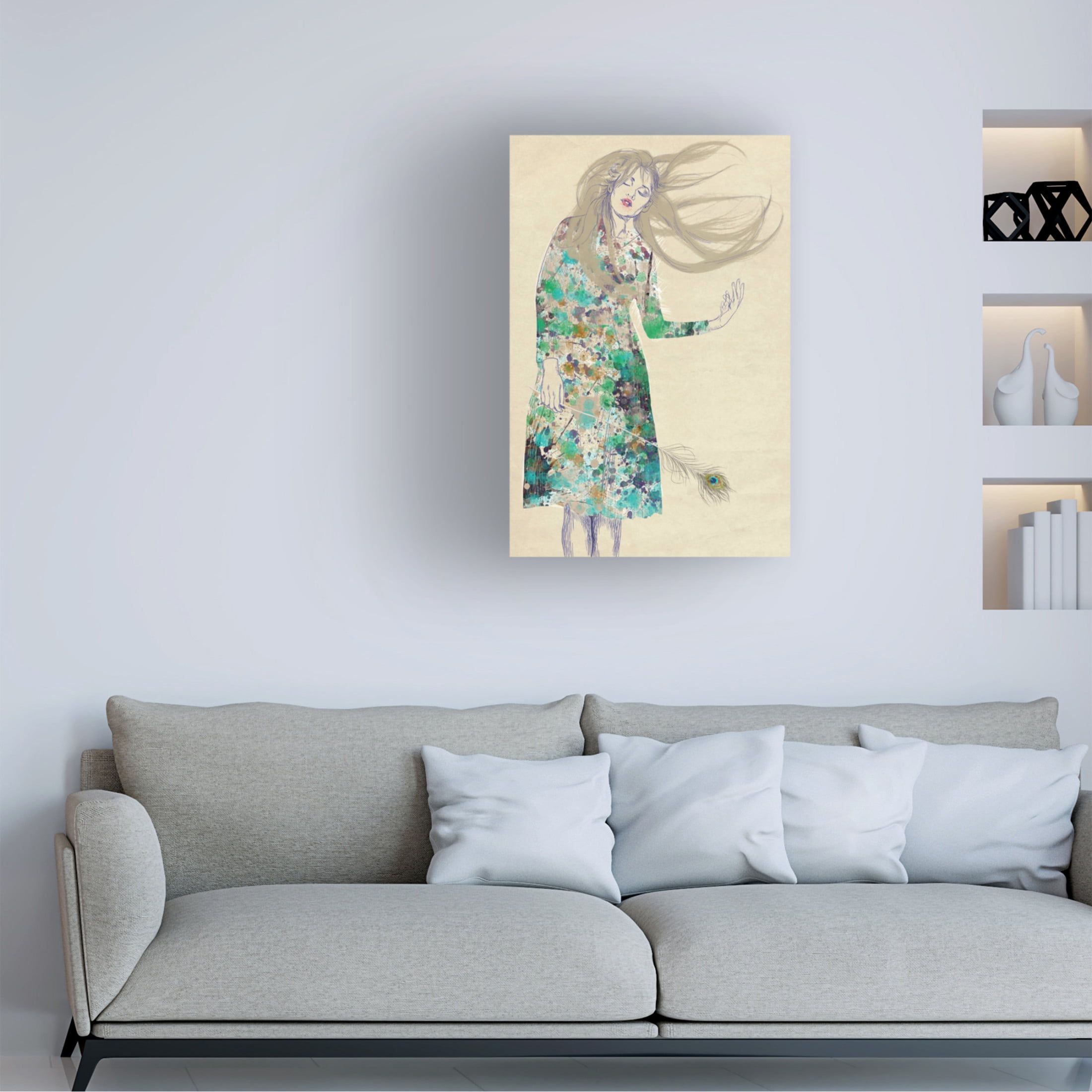 Canvas Wall Art - Incado 'Free Spirit' Wall Art for Living Room, Bedroom, or Office Décor by Trademark Fine Art - 16 x 24 Inches