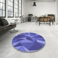 thumbnail image 4 of Ahgly Company Machine Washable Indoor Rectangle Transitional Blue Area Rugs, 7' x 10', 4 of 7