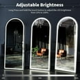 thumbnail image 4 of VooBang 64"x21" LED Mirror Full Length - Arched Floor Body Mirror with Dimmable Lights - 3 Color Modes, Standing Leaning Wall Mounted for Bedroom, Dressing Room, 4 of 16