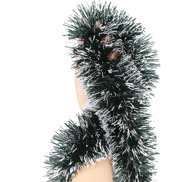 Guirnalda de Navidad de 33 pies, guirnalda de vegetación artificial con nieve para mantel, chimenea, chimenea, decoración navideña, avaricia Feliz Sencillez