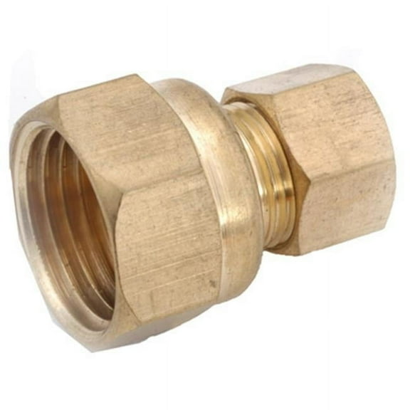 Anderson Metals 710066-0806 .5 in. Male Compression x .38 in. Female Iron Pipe Adapter