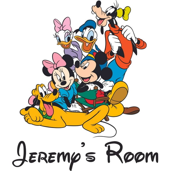 Minnie Decal Childrens Wall Decal - Custom Vinyl Wall Art - Personalized Name - Baby Girls Boys Kids Nursery Wall Decal Room Decals Wall Stickers Decorations Size (40x20 inch)