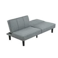 Mainstays 66" Studio Futon, Gray Linen Upholstery