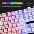 thumbnail image 6 of Wired Gaming Keyboard and Mouse -Rainbow LED Backlit USB Lighting Mechanical Feel Computer Keyboard Mouse Sets for Xbox One and 360 PC/Laptop Game White Color, 6 of 7