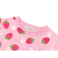 thumbnail image 2 of Cooltree Crewneck Sweatshirt for Girls - Pink Strawberry Long Sleeve Pullover Ruffle Trim Tops Size 4T, 2 of 7