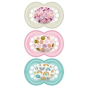 MAM Trends Pacifier, 6-16 Months, Girl, 3 Pack