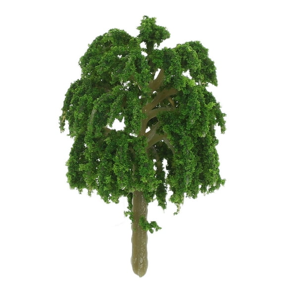 LOLIPPYY Faux Weeping Green Plastic Model for Office Desk Landscape Decoration 1 Piece