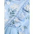 thumbnail image 5 of Qiylii Baby Girls Romper Long Sleeve Floral Gauze Dress Bodysuit 0-18 Months, 5 of 9