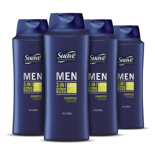 Suave Men 3in1 Shampoo Conditioner Body Wash Citrus Rush 28 oz 4