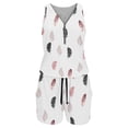 thumbnail image 2 of Aayomet Womens Jumpsuit Women Summer Loose Print Jumpsuit High Waist Playsuits Sleeveless Jumpsuit Strappy Beach Zipper Romper,White XL, 2 of 4
