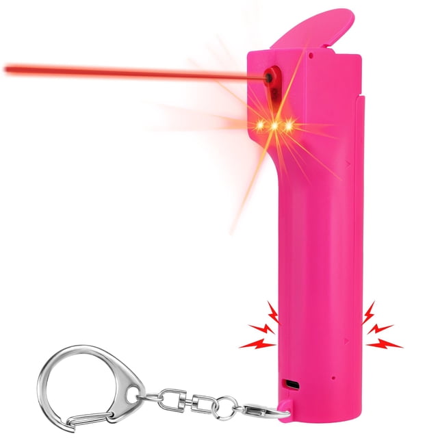 Set de alarma personal de autodefensa con spray de pimienta para mujer