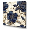 thumbnail image 2 of Designart "Blue Gold Peonies Celebration VII" Floral Peony Wall Art For Kitchen, 2 of 5