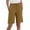 Khaki, variant on Simua Loose Women's Sweat Shorts Solid Color Drawstring Elastic Waist Bermuda Shorts with Pockets