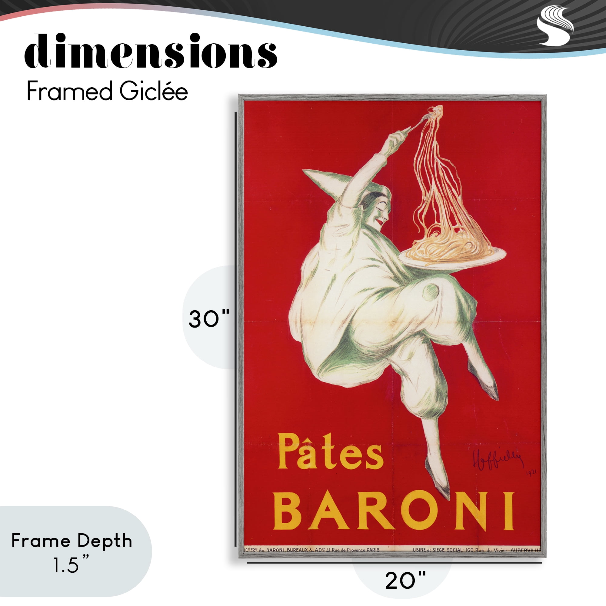 Stupell Industries Pates Baroni Advertisement Gray Framed Giclee Art, design by Vintage Hustle