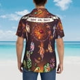 thumbnail image 4 of Honeii Beautiful Dreamcatcher1 Print Men’s Hawaiian Shirt,Classic Button-Down Short Sleeve Shirt, for Beach, Vacation, and Outdoor Activities,X-Large, 4 of 7