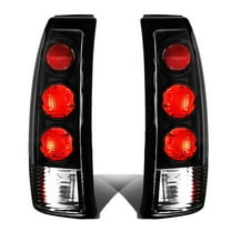 DNA Motoring For 99-03 Chevy Silverado GMC Sierra Tail Light Brake Lamps Pair Black