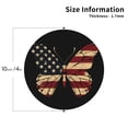 thumbnail image 2 of Disketp Patriotic USA Butterfly Art Funny Coasters,4 Pcs Leather Coasters with Holder, Perfect Housewarming Hostess Gifts,Protect Furniture from Water Marks Scratch and Damage-Round Shape, 2 of 6