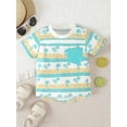 thumbnail image 4 of Bagilaanoe 2pcs Toddler Baby Boy Shorts Set Short Sleeve Print T Shirt Tops + Shorts 6M 12M 18M 24M 3T Kids Casual Summer Clothes, 4 of 9