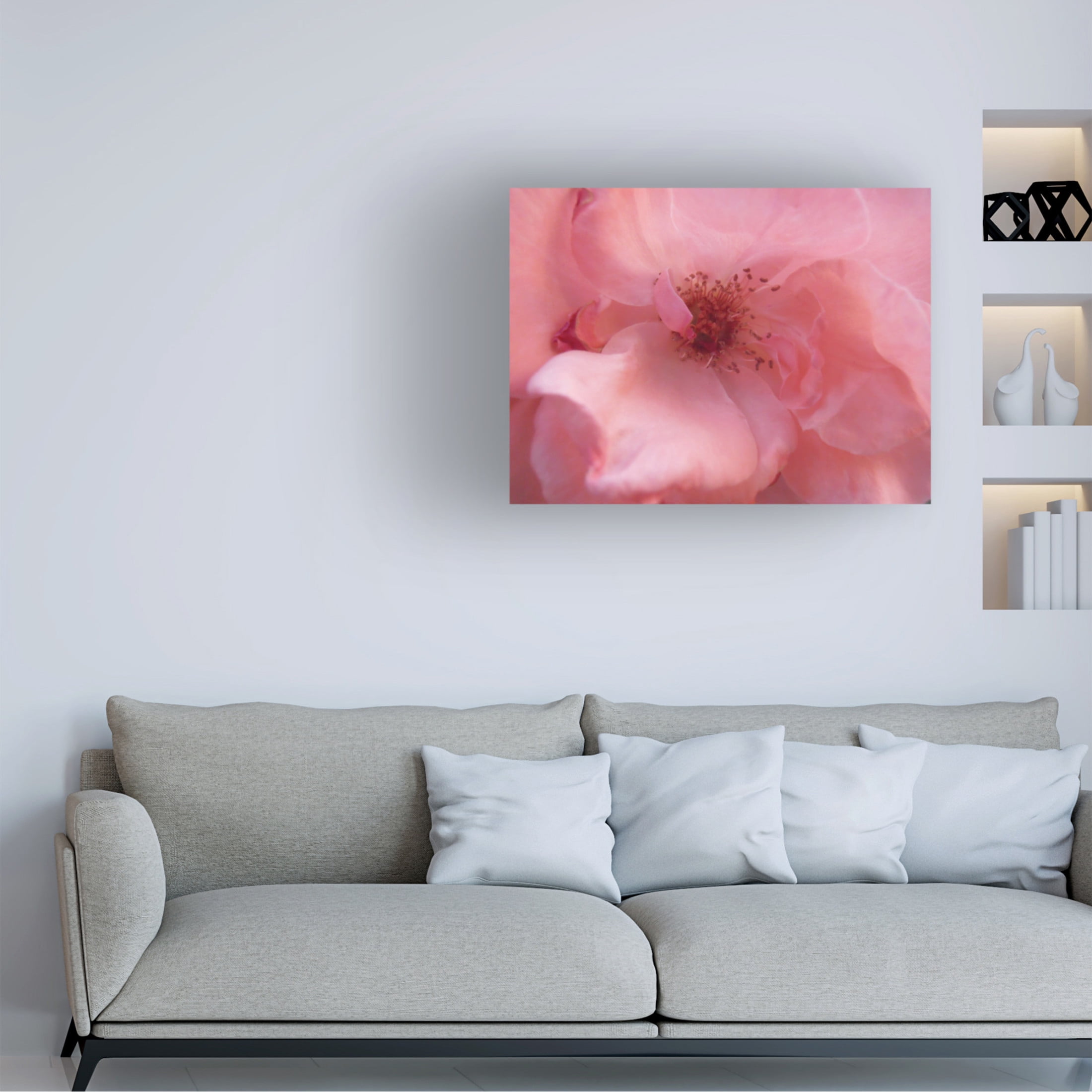 Canvas Wall Art - Snezana Petrovic 'Lovely Pink' Wall Art for Living Room, Bedroom, or Office D?cor by Trademark Fine Art - 32 x 24 Inches