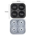 thumbnail image 6 of Ludlz Ice Ball Mold Non-stick Reusable Easy to Clean Silicone 4 Grids Basketball Shape Quick Cooling Whiskey Ice Maker for Party, 6 of 8