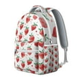 thumbnail image 2 of Red Berry Themed Compact Travel Backpack, Cute Strawberry Lover Gift Idea, Lightweight and Stylish Small School Bag for Everyday Use, 2 of 6